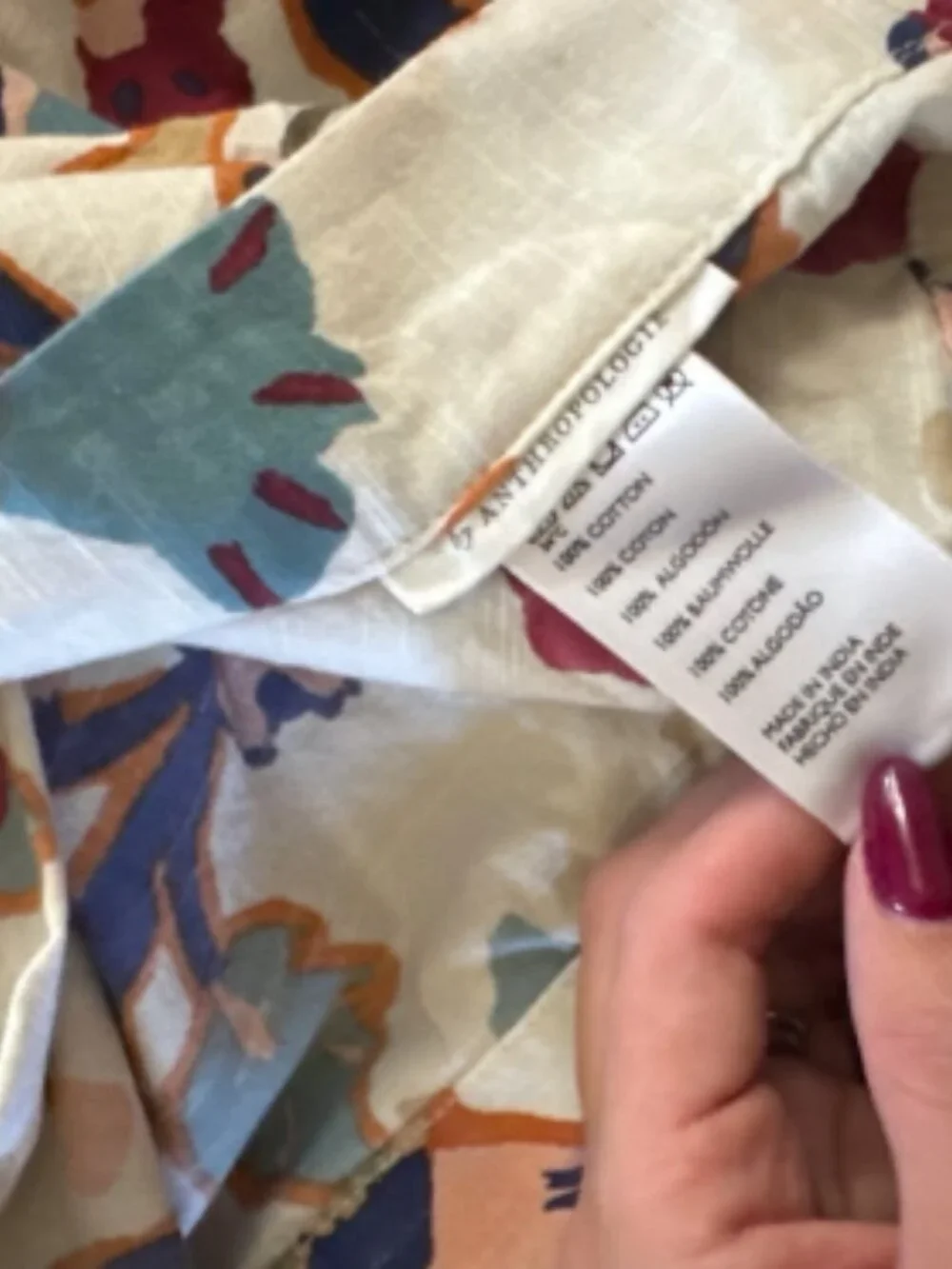 Anthropologie WELLES 50W x 108L Semi-Sheer Drape
